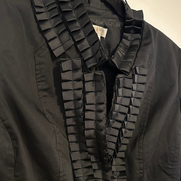 Kenar Black Ruffled Blazer - Picture 4 of 9